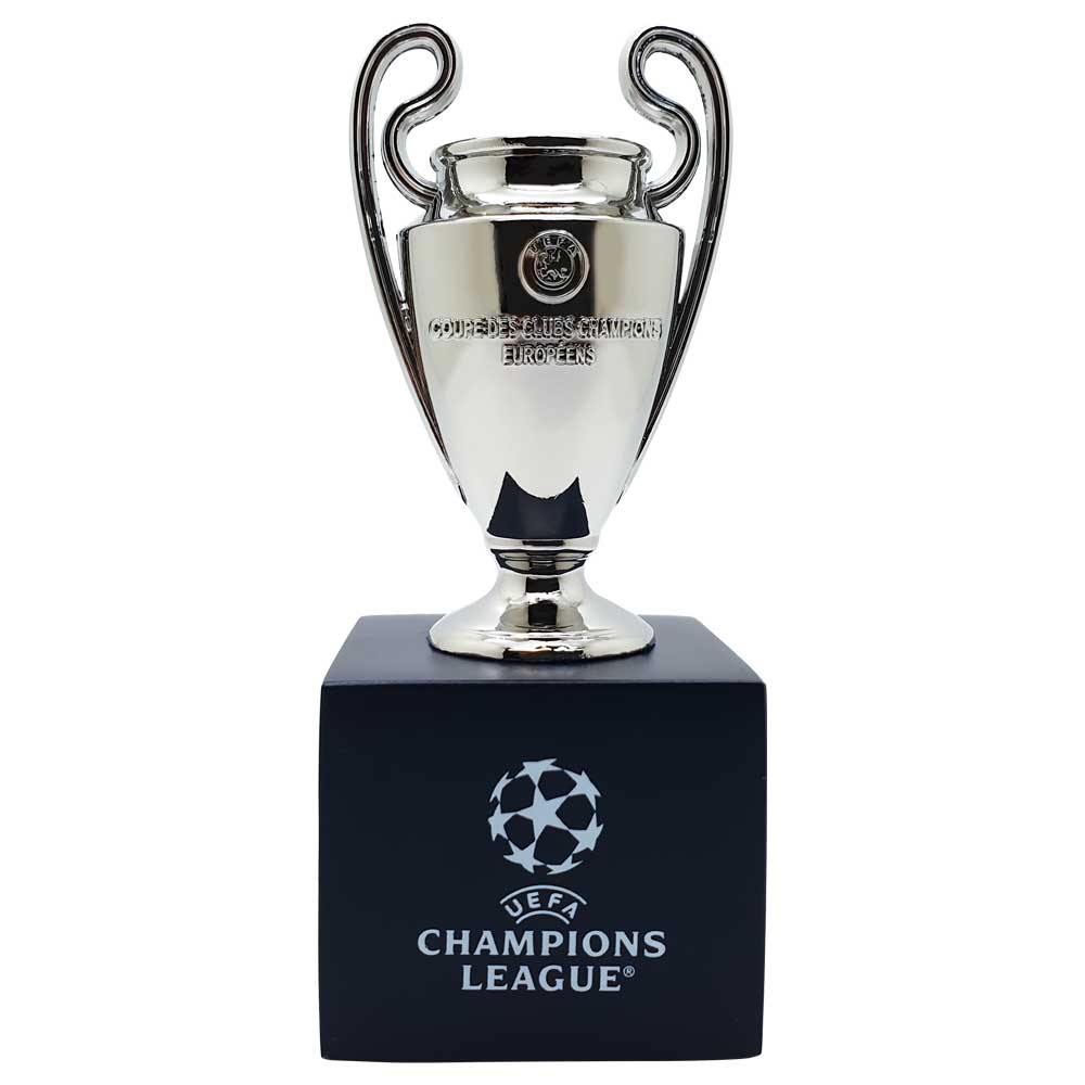 UEFA Champions League Trophy Replica (70 mm) on wooden pedestal Am