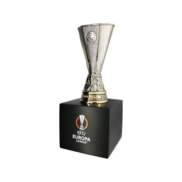 UEFA Champions League Trophy Replica 70 mm on wooden pedestal 